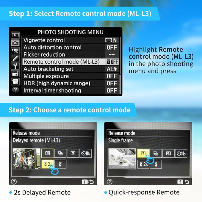 JJC Wireless Infrared Shutter Release Remote Control Replaces Nikon ML-L3 - Image 6