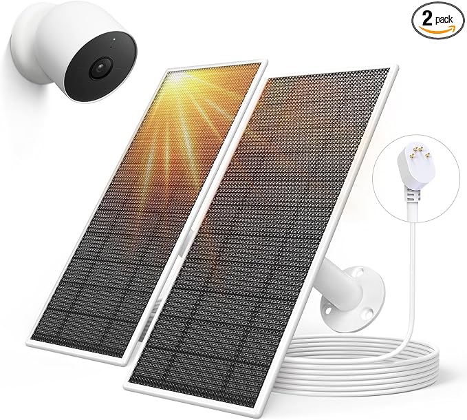 Solar Panel for Google Nest Camera, 5W Solar Power Charger for Nest Camera by Aiobuvr