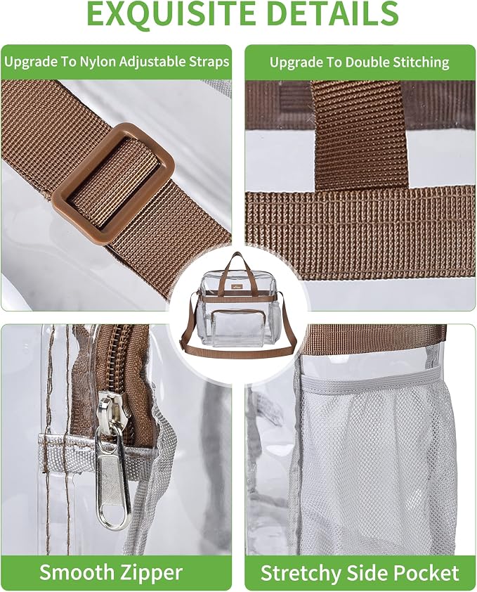 MAY TREE Clear Vinyl Tote Bag, Suitable - Image 3