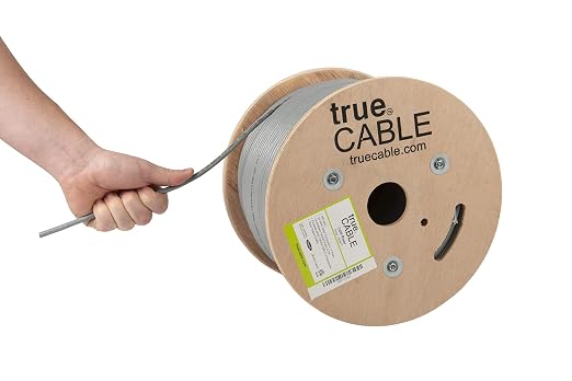 trueCABLE Cat6 Riser, 23AWG 4 Pair Solid Bare Copper, ETL Listed, Unshielded by trueCABLE