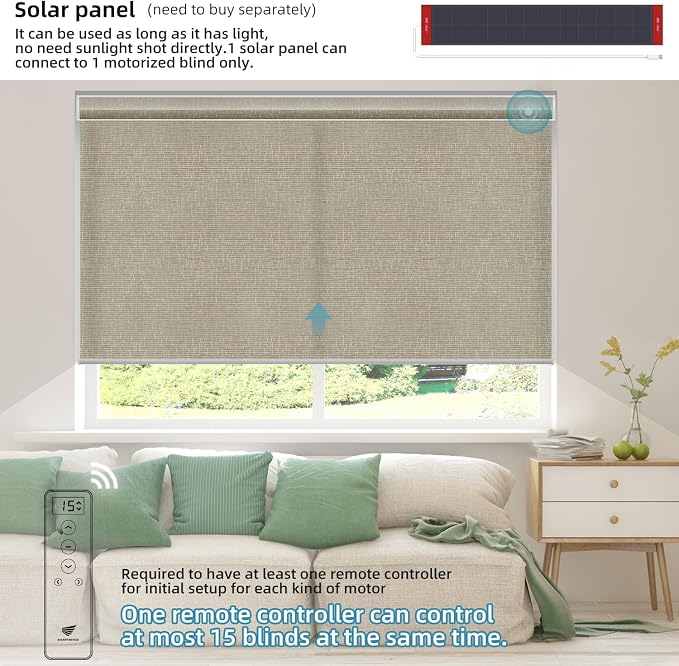 SmartWings Motorized Light Filtering Shades, Work - Image 2