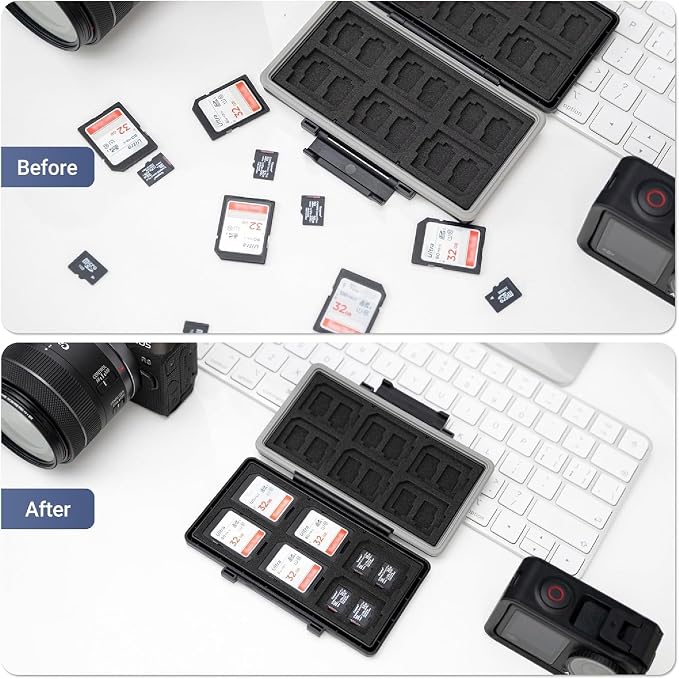 36 Slots Memory Card Case Water-Resistant Anti-Shock Memory Card Wallet - Image 7