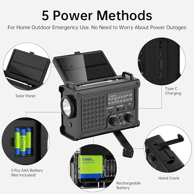 Mesqool Emergency Weather Radio NOAA Alert - Image 8