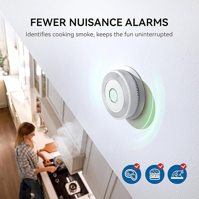 SITERWELL Hardwired Interconnected Smoke and Carbon Monoxide Detector, 10 Year - Image 3