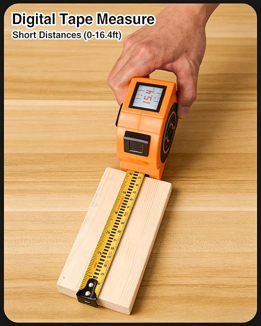 328Ft 3-in-1 Digital Laser Tape Measure Rechargeable Measuring Tool &16Ft - Image 4