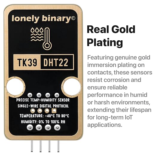 Lonely Binary 6pcs DHT22 DHT11 Gold Edition Digital Temperature Humidity Sensor - Image 3