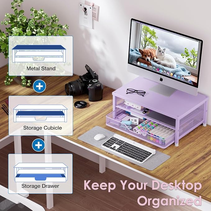 OPNICE Computer Monitor Stand Riser, Desk Organizer - Image 7