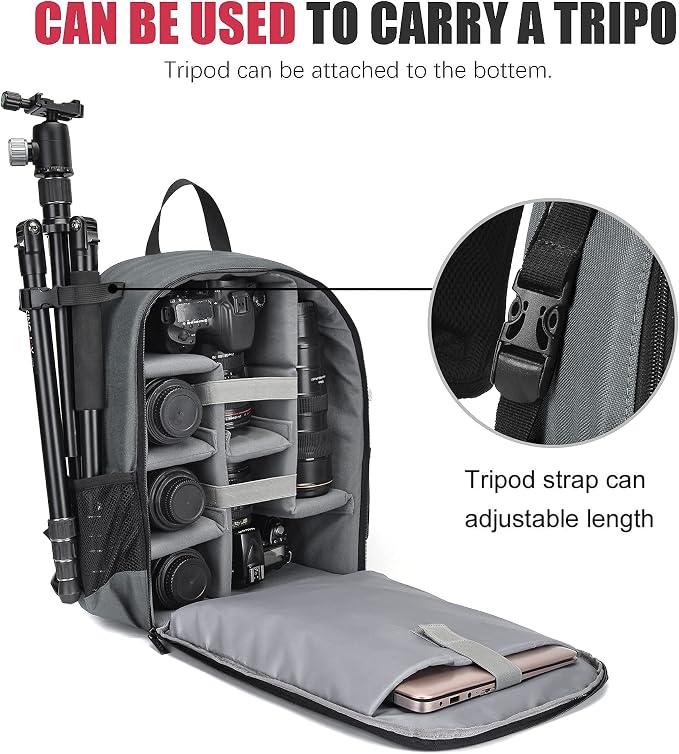 Cwatcun Camera Backpack Professional Camera Bag - Image 6
