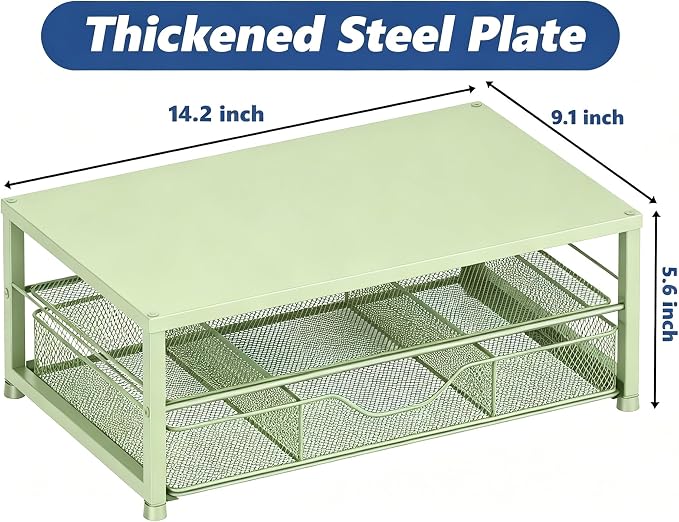 OPNICE Desk Organizers and Accessories, 2-Tier Computer Monitor Stand Riser - Image 6