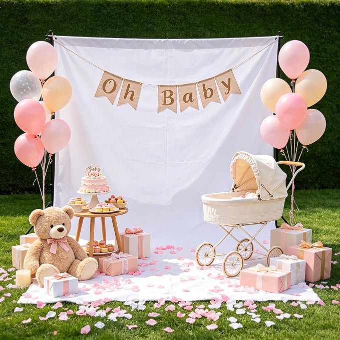 White Photo Backdrop for Photoshoot, Fabric Background for Product Photography - Image 9
