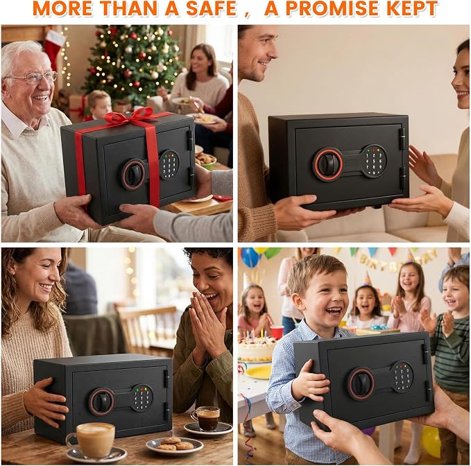 Small Safe for Home, 9.84"H Safe Box for College Dorm Room, Office & Home - Image 9