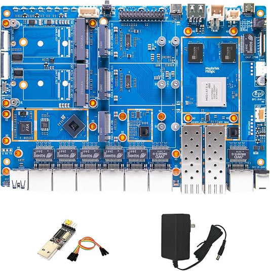 youyeetoo BPI-R4 Pro 8X/4E WiFi 7 Router Board, 8GB DDR4 MT7988A Cortex-A73 by youyeetoo