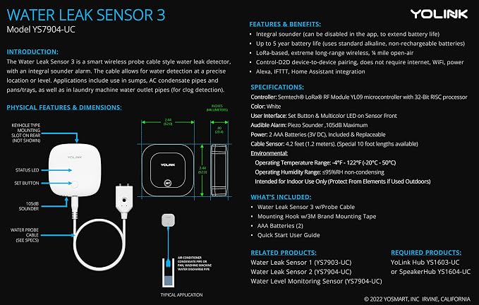YoLink Water Level Monitoring Sensor, Well Water Level, Water Tank Fish Tank - Image 8