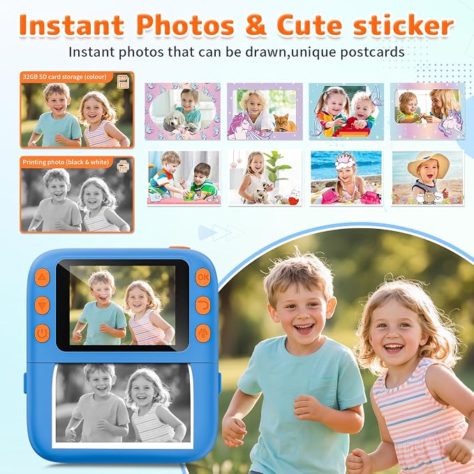 Instant Print Camera for Kids, Christmas Birthday Gifts for Girls Boys - Image 3