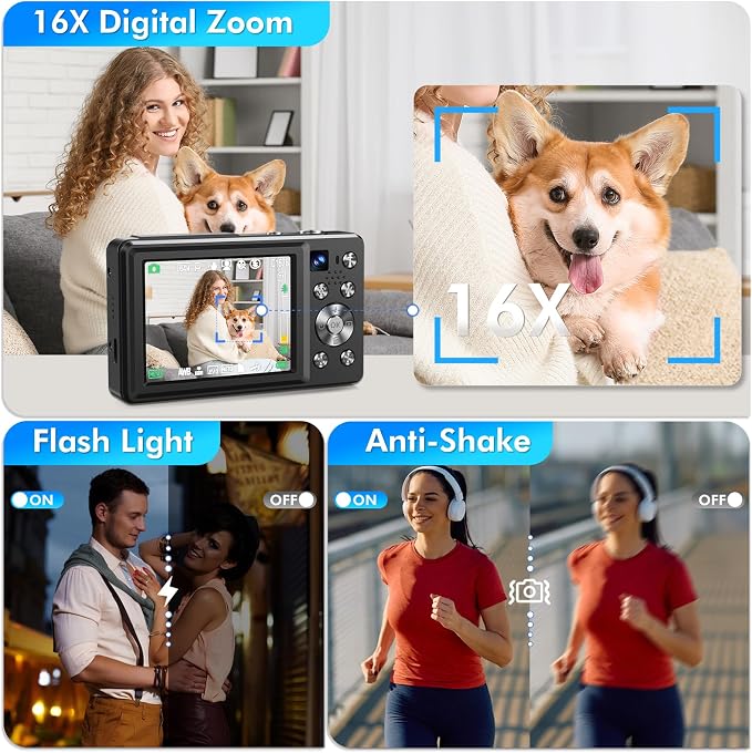4K Digital Camera, 64MP Autofocus Vlogging Camera - Image 5