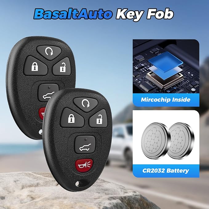 Key Fob 2Pcs OUC60270 OUC60221 22936101 Compatible - Image 2