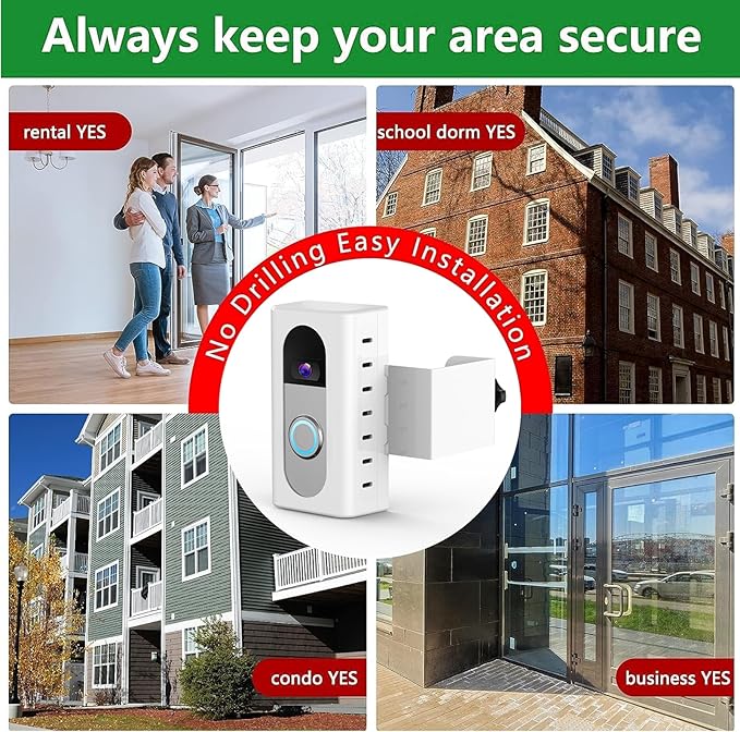 QIBOX Anti-Theft Video Doorbell Mount Compatible - Image 6