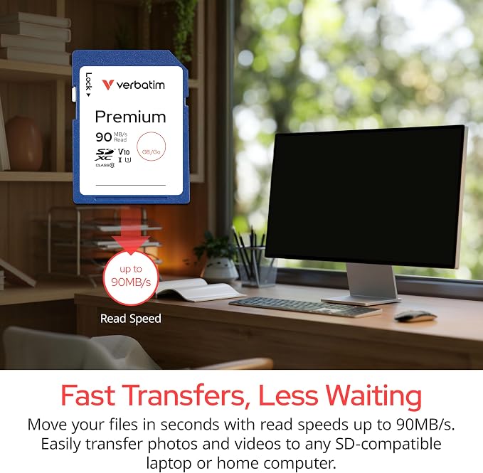 Verbatim 128GB Premium SDXC Memory Card, UHS-I V10 U1 Class 10 - Image 3