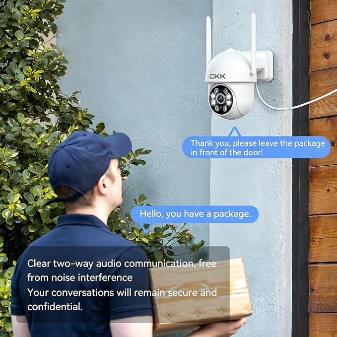 CKK 2K Security Cameras Outdoor, 2.4G/5G Security Cameras WiFi Outdoor - Image 4