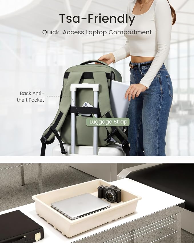 LOVEVOOK 40L Travel Backpack for Women, Airline Approved Carry On Luggage - Image 6