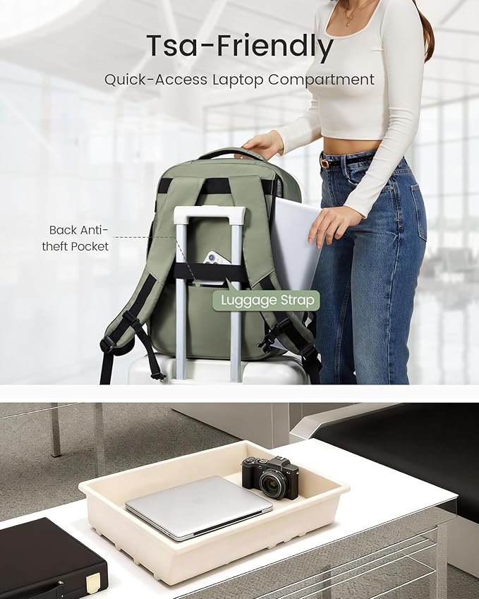 LOVEVOOK 40L Travel Backpack for Women Men, Airline Approved Carry On Luggage - Image 6