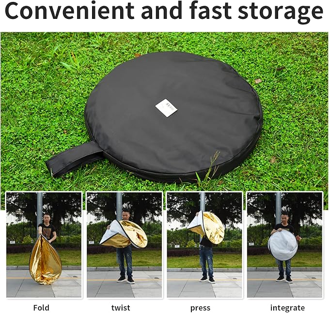 Godox 24″x36″/60x90cm Collapsible Photography Light Reflector, 5-in-1 Oval - Image 7