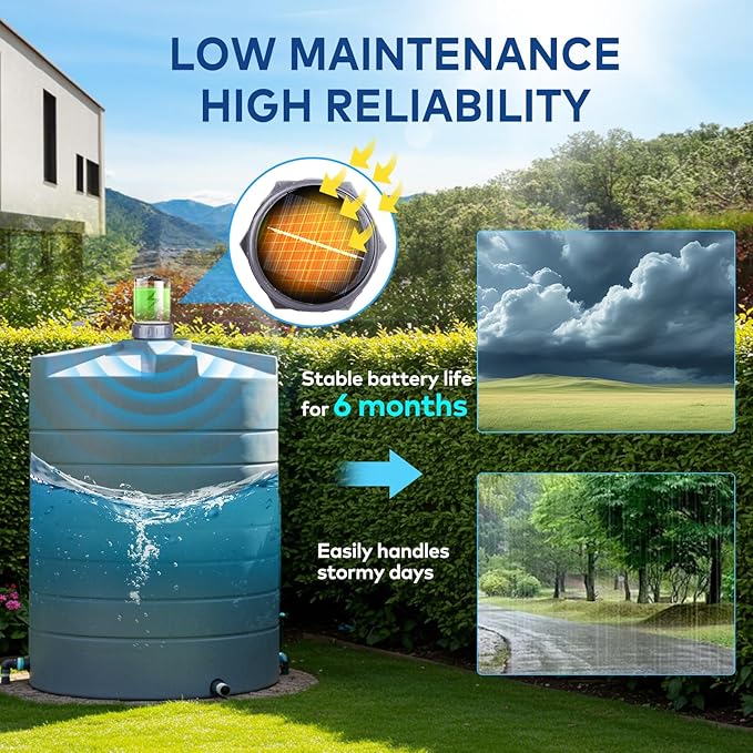 WiFi Solar Tank Level Monitor, briidea Water Oil Tank Level Sensor - Image 4