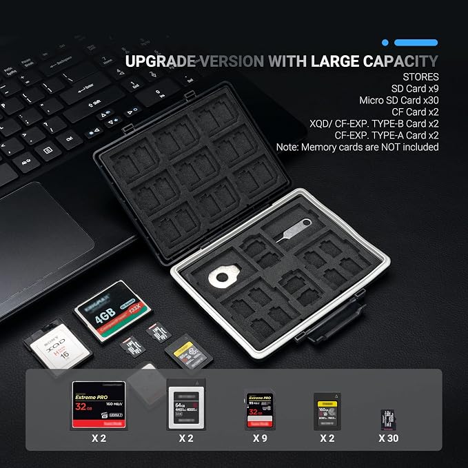JJC 45 Slots Compact Memory Card Case Holder - Image 6