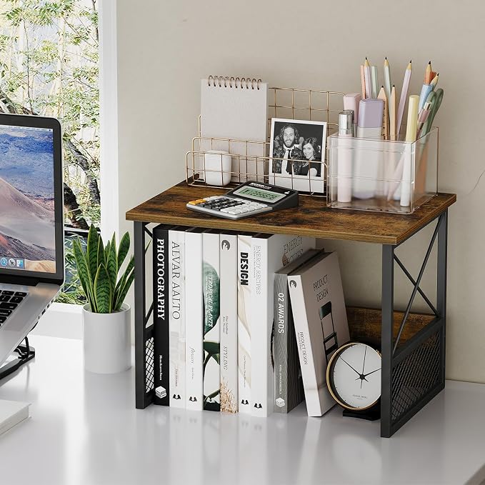 Printer Stand for Desk, Desktop Printer Stand Shelf Organzier for Home Office - Image 4