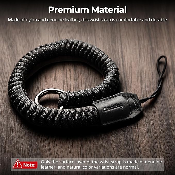SMALLRIG Camera Wrist Strap, Universal Braided Camera Hand Strap, Adjustable - Image 2