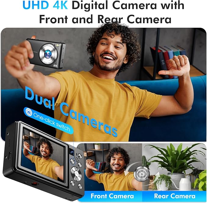 4K Digital Camera, 64MP Autofocus Vlogging Camera - Image 4