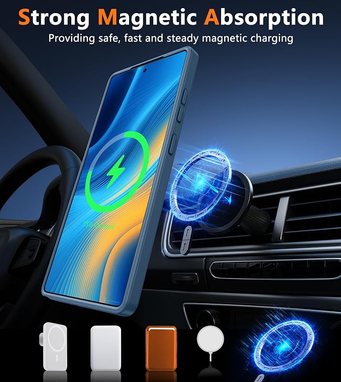 FNTCASE for Samsung Galaxy S25-Ultra Case: Matte Translucent Slim Cell Phone - Image 3