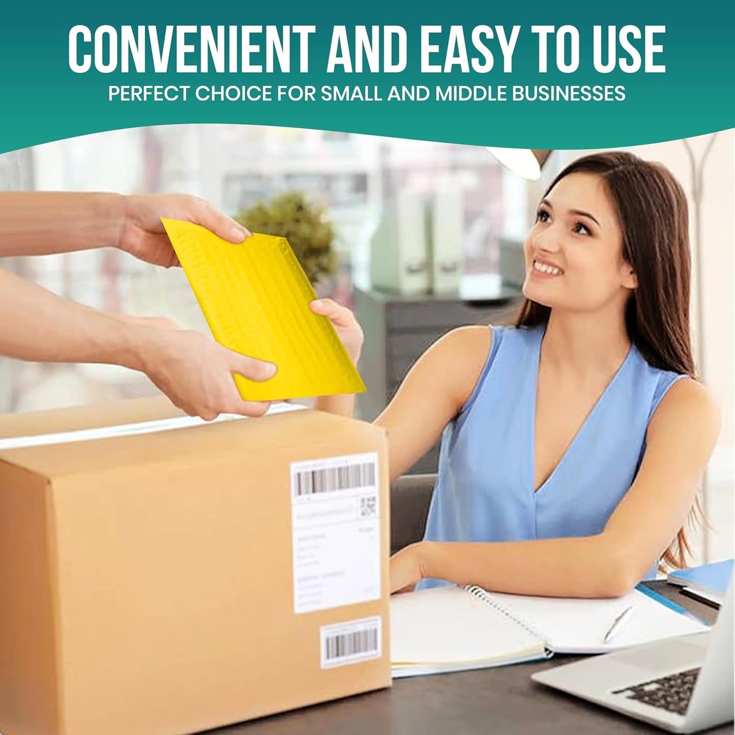 Levex - #0000 4" x 6" [5 Pack] Yellow Poly Bubble Mailers, Padded Envelope Mailers, Packing Envelope & Mailing Bags for Shipping