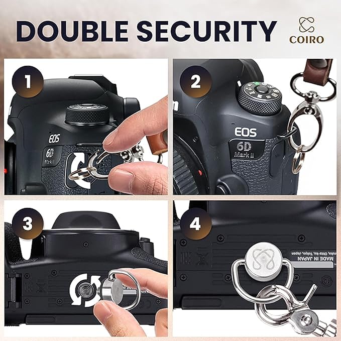 C Coiro Dual Camera Harness Shoulder Leather Camera Strap - Image 4