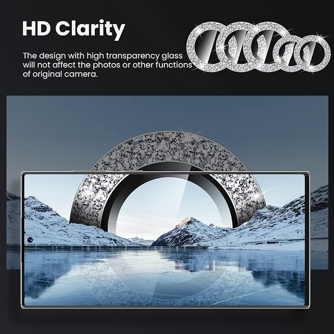 Tensea (3+2PCS for Samsung Galaxy S23 Ultra 5G Camera Lens Protector, 9H - Image 5
