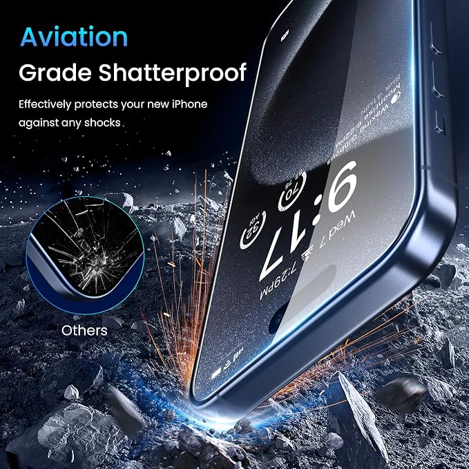 Fotbor [3+3 Pack for iPhone 15 Pro Max Screen Protector - Image 3