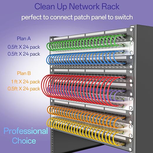 Cat6a Patch Cables 0.5ft Slim, Cat6 Ethernet Patch Cable Pure Copper, Flexible - Image 6