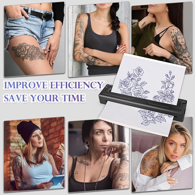 Wireless Tattoo Stencil Printer, Portable Bluetooth Thermal Tattoo Printer - Image 8