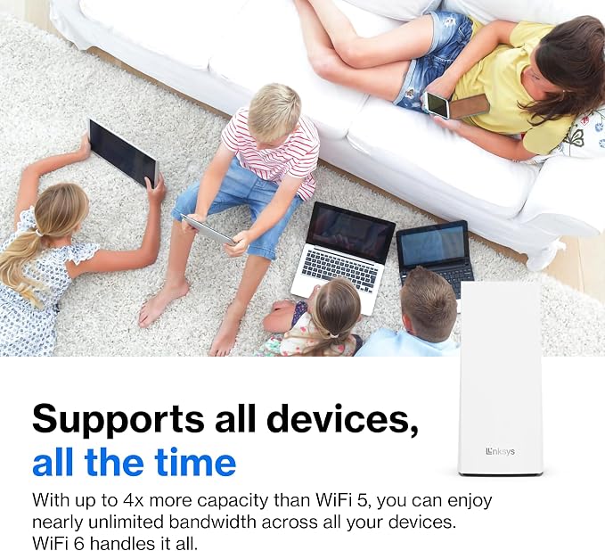 Linksys Atlas WiFi 6 Router Home WiFi Mesh System, 000 Sq. ft Coverage - Image 4