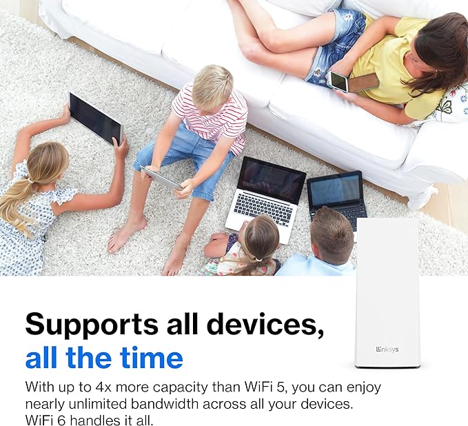 Linksys AX4200 Smart Mesh Wi-Fi 6 Router Whole Home WiFi Mesh System, Tri-Band - Image 5
