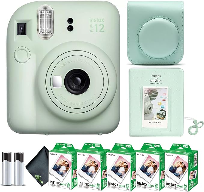 Fujifilm Instax Mini 12 Instant Camera Mint Green Bundle by FUJIFILM
