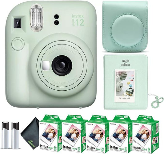 Fujifilm Instax Mini 12 Instant Camera Mint Green Bundle by FUJIFILM