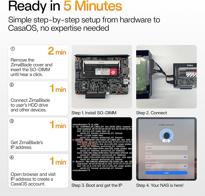 ZimaBlade 7700 x86 Home Server & 2-Bay NAS Kit, Intel Quad-Core, 16GB RAM - Image 7