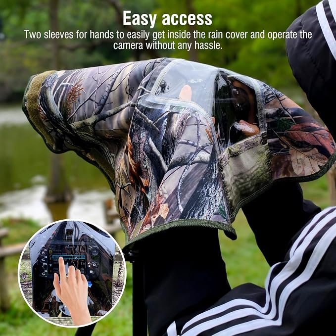 Camera Rain Cover with Openable Viewing Window & Strap Mountable Design - Image 4
