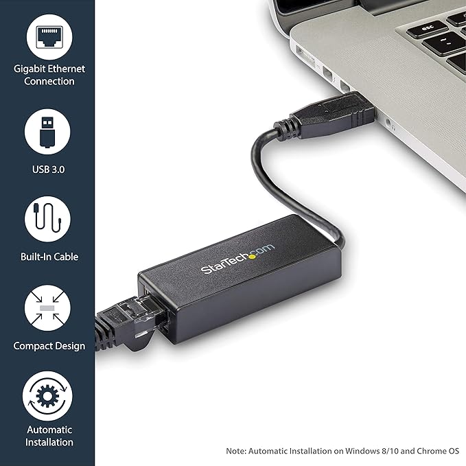 StarTech USB 3.0 to Gigabit Ethernet NIC Network Adapter - Image 3