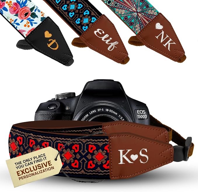 Art Tribute Custom Camera Strap Vintage Red by ArtTribute