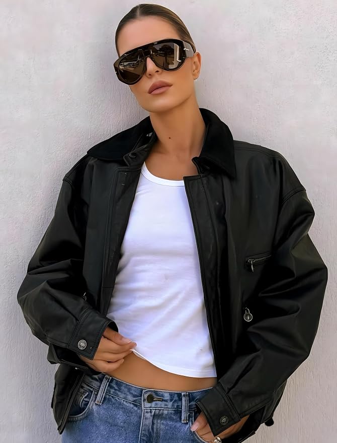 Oversized Retro Aviator Sunglasses - Image 4