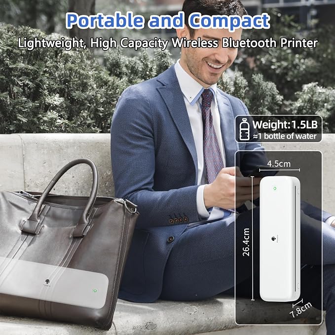 Phomemo Portable Printer, Wireless Bluetooth Thermal Printers, Support 8.5" x - Image 7