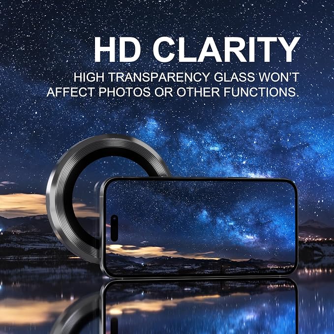 Choiche Compatible for iPhone 16 Pro/iPhone 16 Pro Max Camera Lens Protector - Image 5
