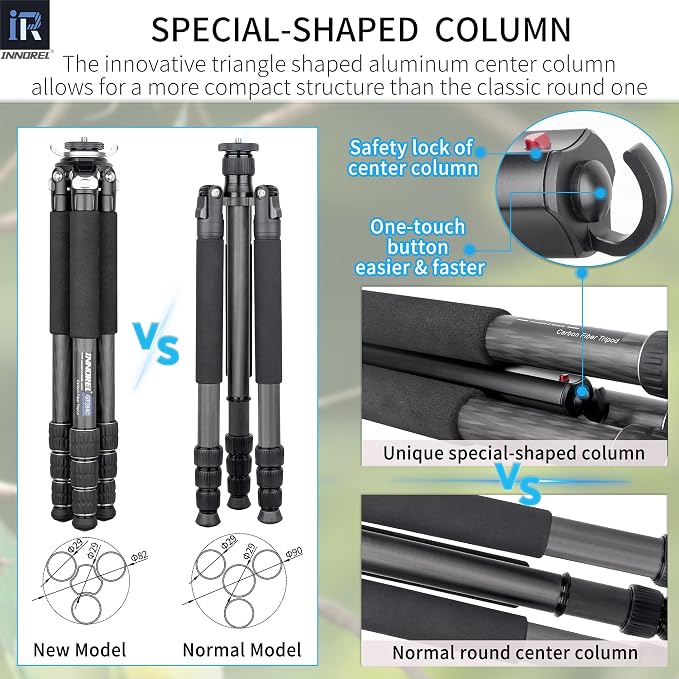 Carbon Fiber Tripod-INNOREL GT284C Professional Compact Portable Tripod - Image 3
